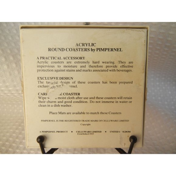 Vintage Holiday Coasters 6  pimpernel Spode Christmas tree round  4 " coasters - Picture 3 of 8